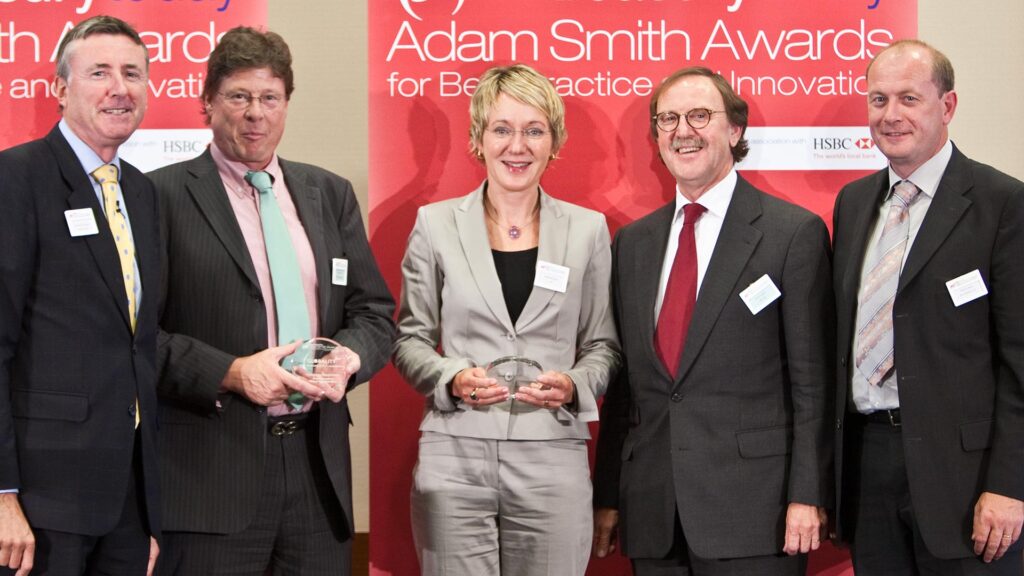Photo of Richard Parkinson, Charles Pratt, DKV, Angelika Sauer, Citi, Josef Quick and Patrick Kass, DKV.