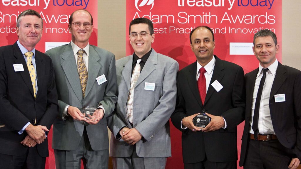 Photo of Richard Parkinson, Giacomo Baldi and Andrea Ciabattini from GE Oil & Gas, Anupam Singhal, Tata and Giacomo Borgogni, GE Oil & Gas