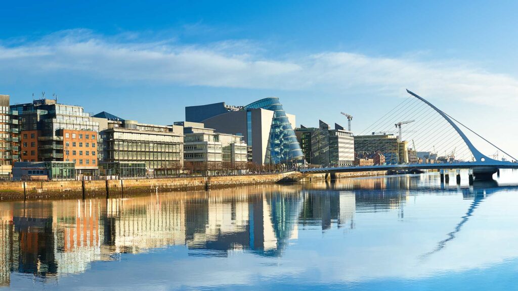 Offices along Liffey river, Dublin