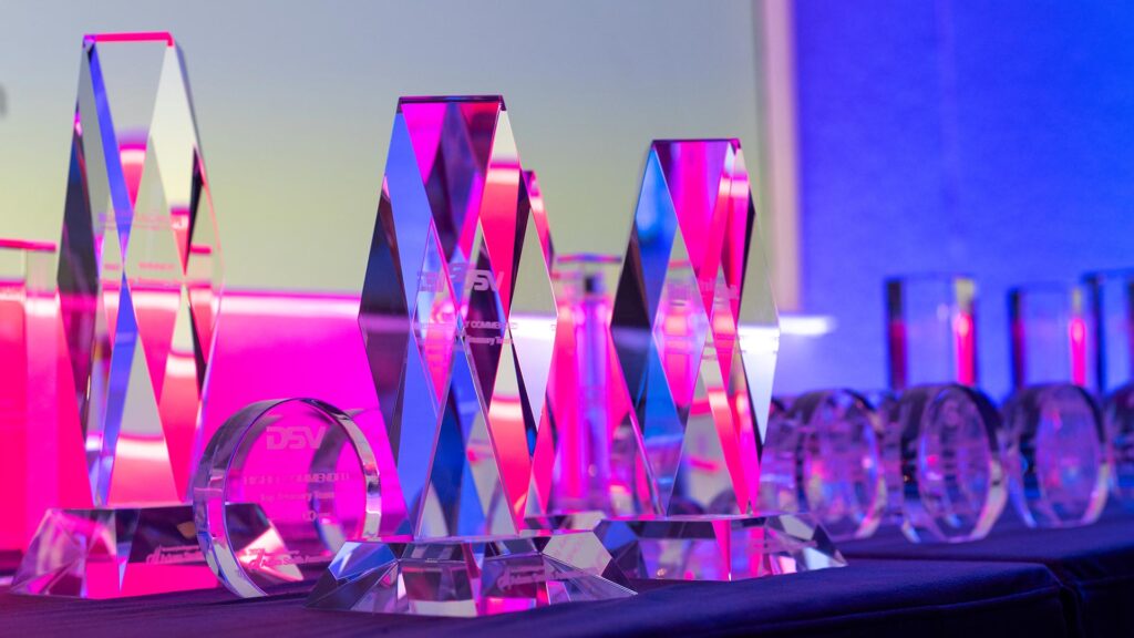 Crystal award photos at the Adam Smith Awards 2026