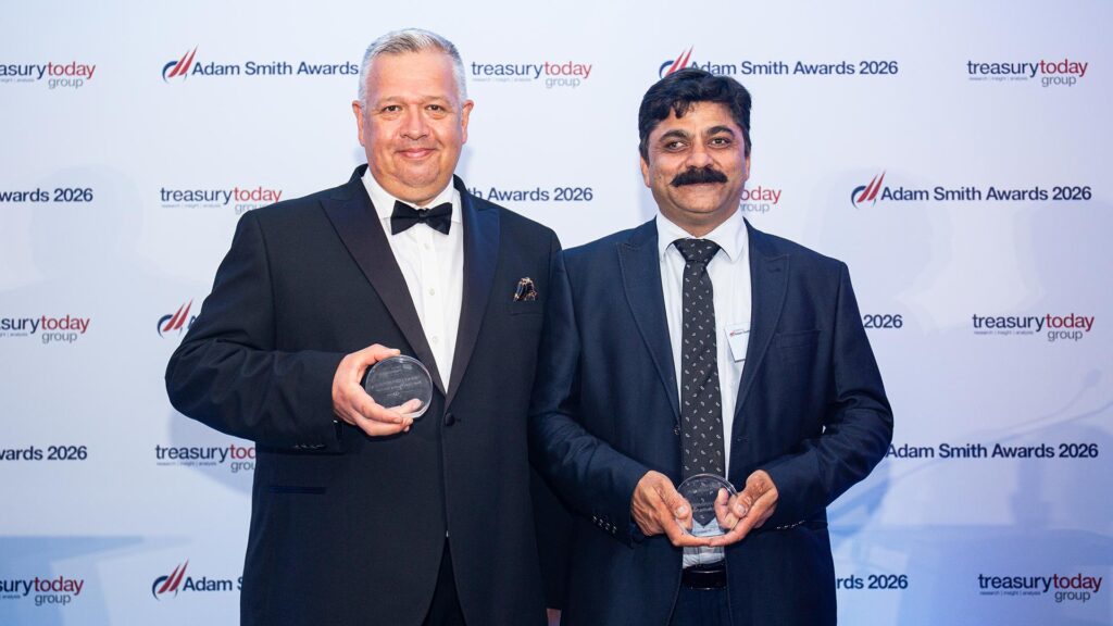 Photo of Mark Payne, HSBC and Santosh Gambhire, Tech Mahindra Ltd.