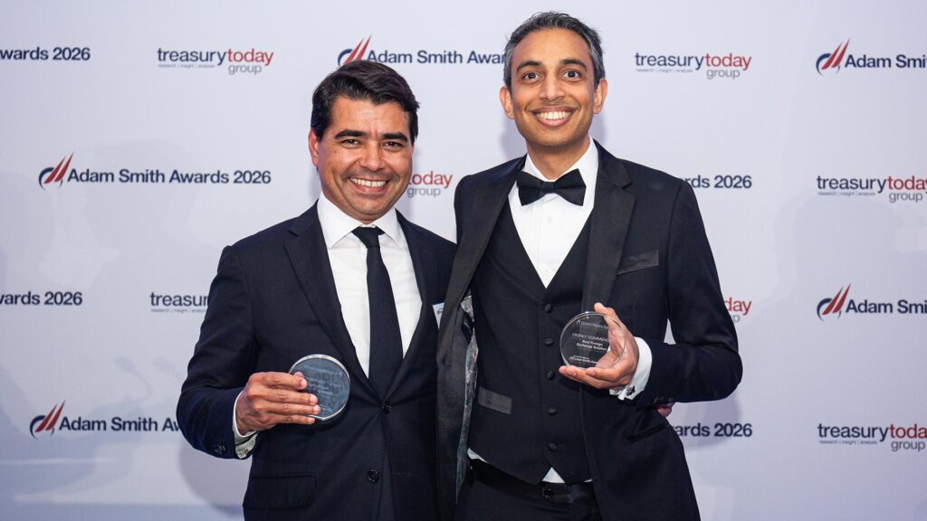 Photo of Hector Lugo, Bank of America and Ravi Patel, Bristol Myers Squibb.