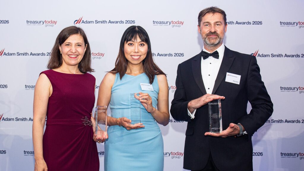 Photo of Galina Kersten, Deutsche Bank, Bianca Shi, PayPal Holdings, Inc. and Stefan Danci, J.P. Morgan.