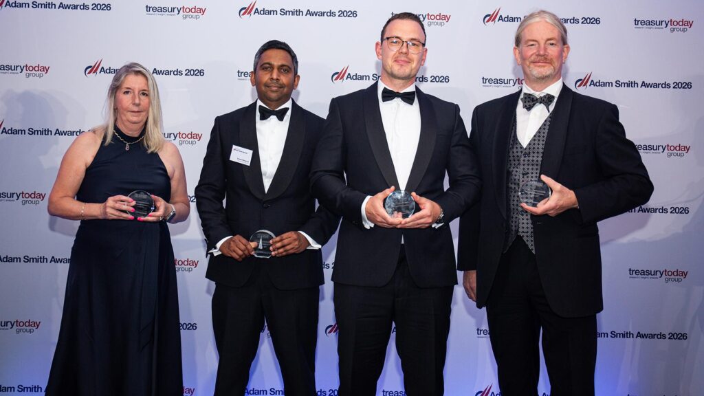 Photo of Hilary Norris Wilson, Ripple Treasury, Eranda Maldeniya, E-Analytics, Kjell Andreas Zeiler Nordrum, Jotun and Casper Borly, PwC.