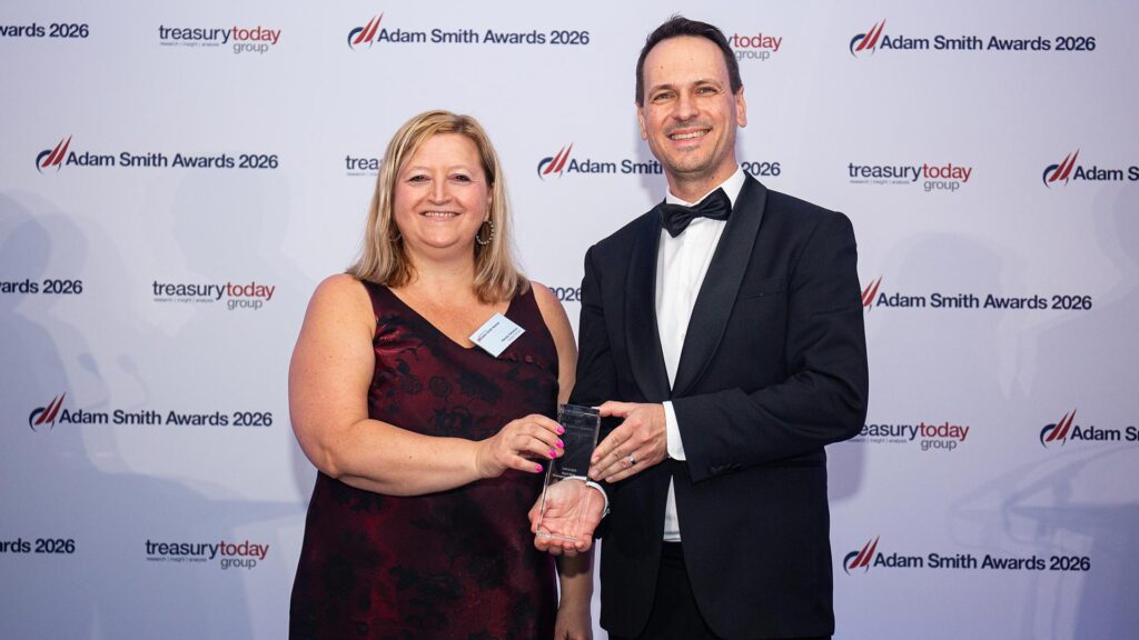 Photo of Renata Tehenics and Gabor Szucs, Gedeon Richter Plc.