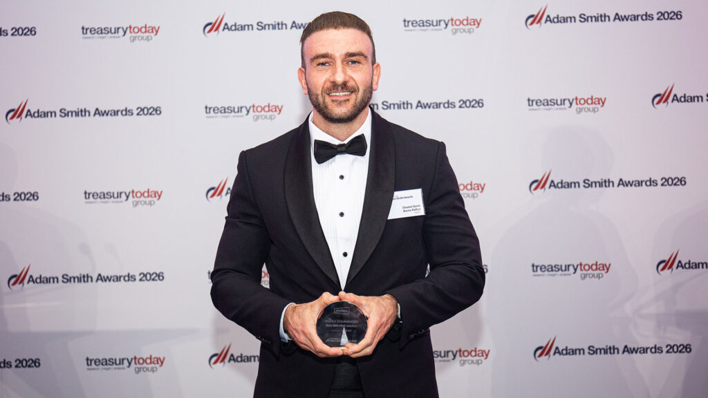 Photo of Charbel Bacha, HSBC collected the award on behalf of Eyewa Ltd.