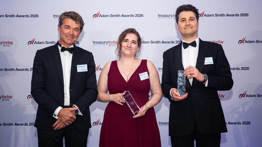 Photo of Wim van Acker, Armacell, Krisztina Fülöp, Citi and Alexander Mishchenkov, Armacell.