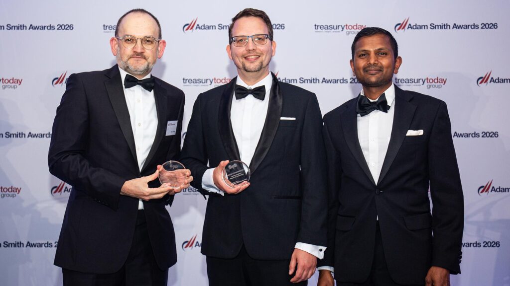 Photo of Freek van den Engel, Bolt Technology OÜ and Selva Ganesan, Citi.