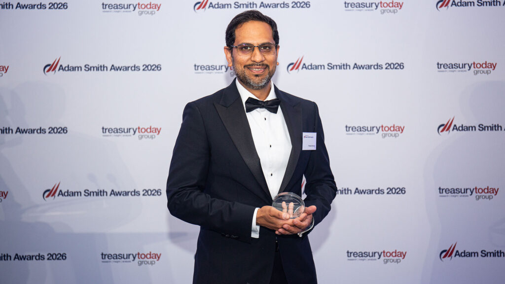 Photo of Prateek Rastogi, Citi collected the award on behalf of Valentino SpA.